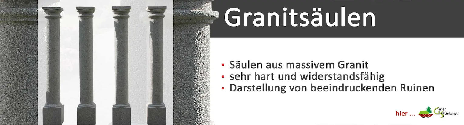 Granitsäulen aus grauem Naturstein für die Gartengestaltung